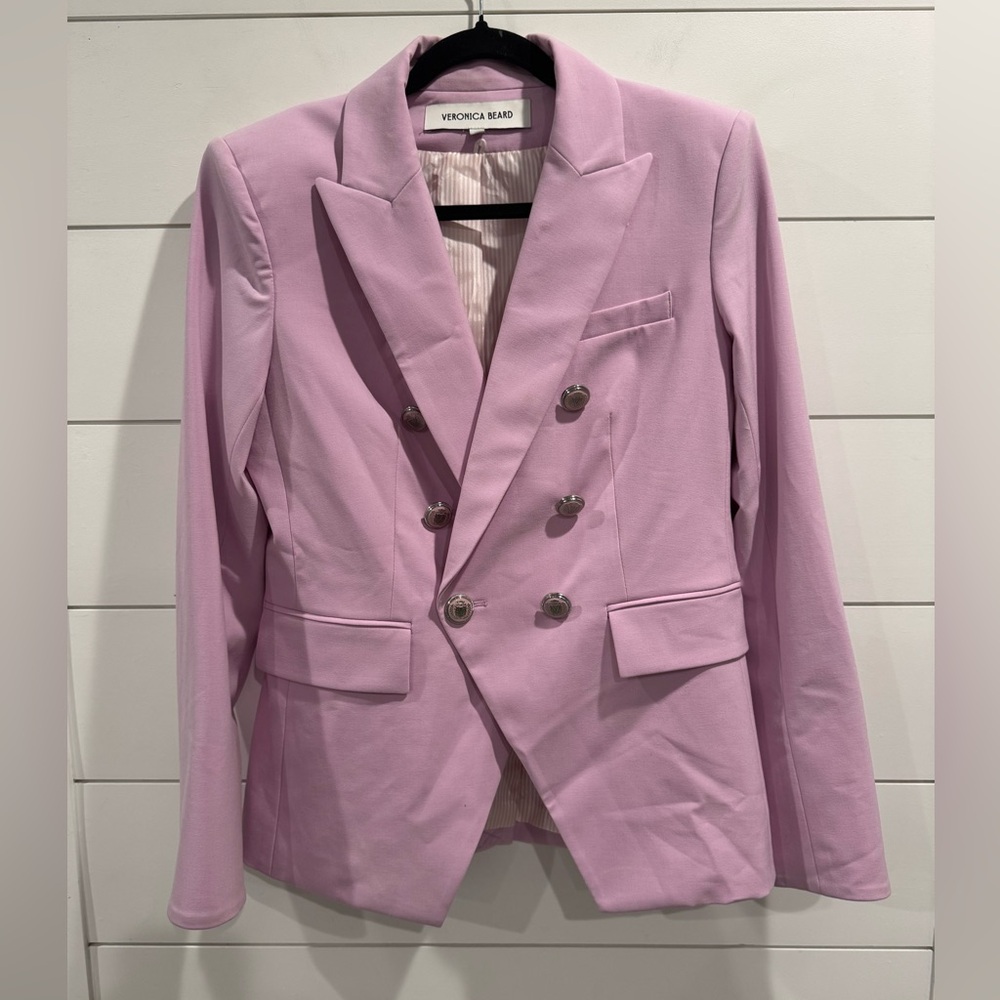 Veronica Beard purple Miller Dickey blazer in pale orchid - Picture 6 of 14